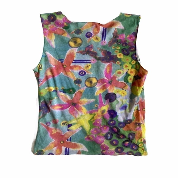 Eleanora Amadei Italy Abstract Floral Tank Top - Picture 2 of 6